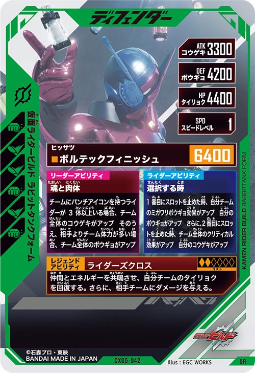 仮面ライダービルド ラビットタンクフォーム ディフェンダー