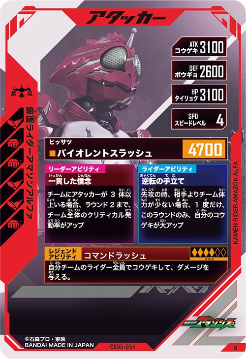 仮面ライダーアマゾンアルファ アタッカー