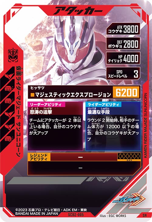 仮面ライダーマジェード サンユニコーン アタッカー