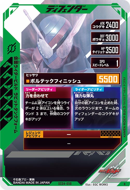 仮面ライダービルド ラビットタンクフォーム ディフェンダー
