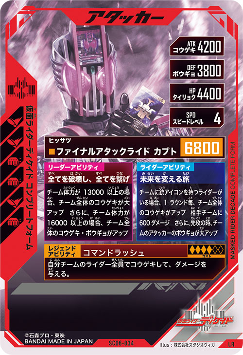 仮面ライダーディケイド コンプリートフォーム アタッカー