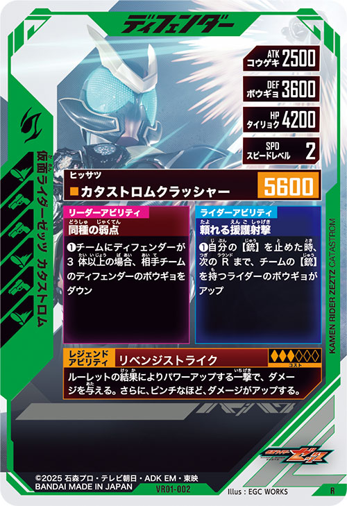 仮面ライダーゼッツ カタストロム ディフェンダー