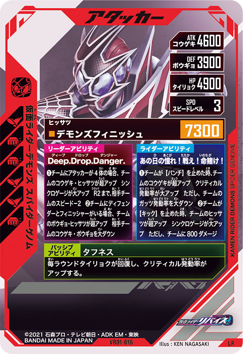 仮面ライダーデモンズ スパイダーゲノム アタッカー