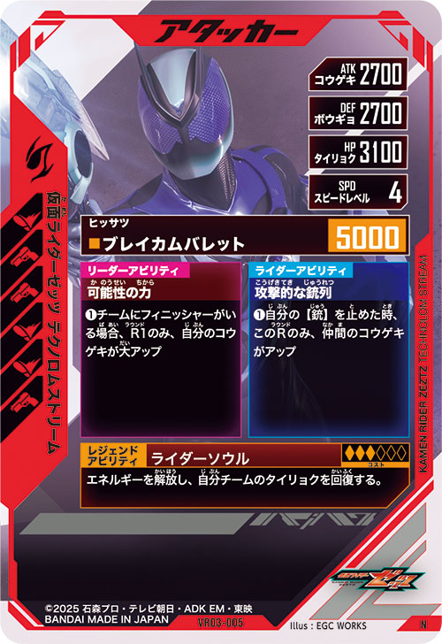 仮面ライダーゼッツ テクノロムストリーム アタッカー