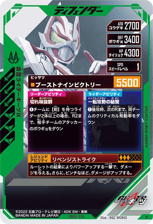 仮面ライダーギーツⅨ ディフェンダー