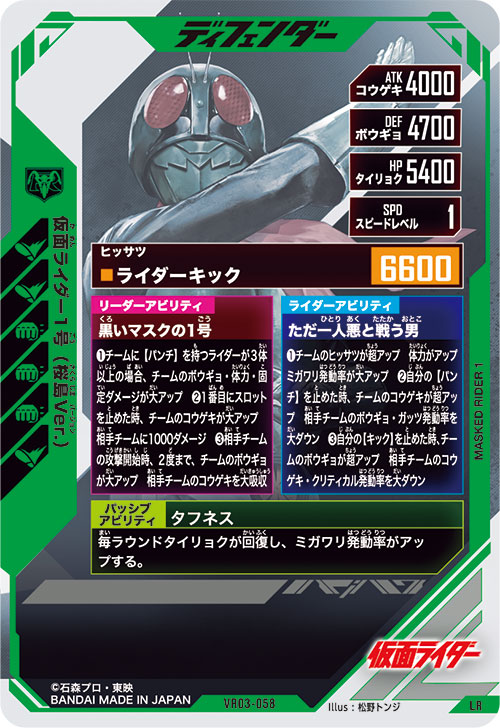 仮面ライダー1号 （桜島Ver.） ディフェンダー