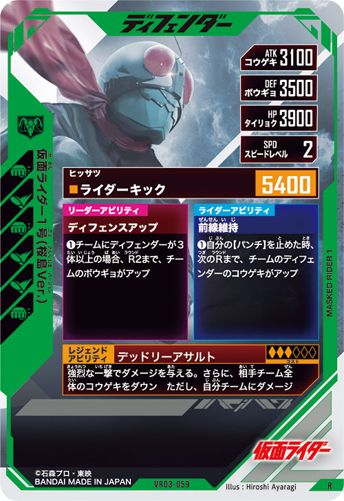 仮面ライダー1号 （桜島Ver.） ディフェンダー