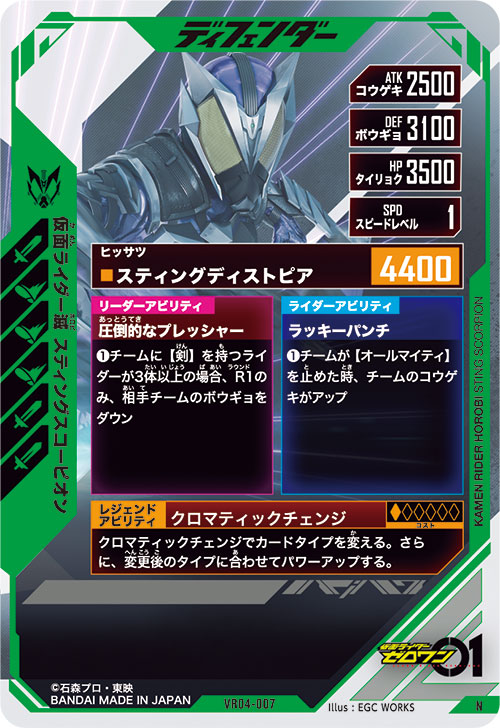仮面ライダー滅 スティングスコーピオン ディフェンダー
