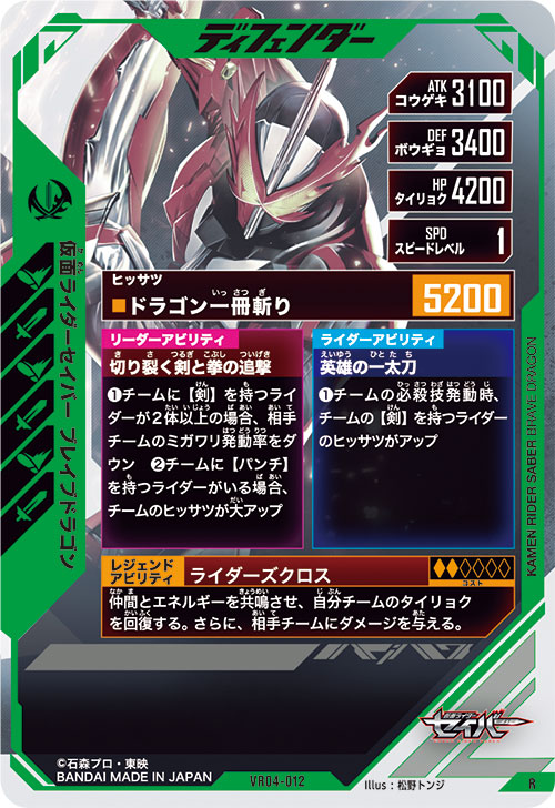 仮面ライダーセイバー ブレイブドラゴン ディフェンダー