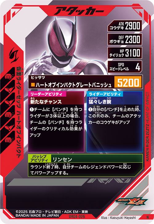 仮面ライダーゼッツ ハートオブインパクト アタッカー