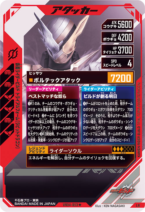 仮面ライダービルド トライアルフォーム（ラビットドラゴン） アタッカー