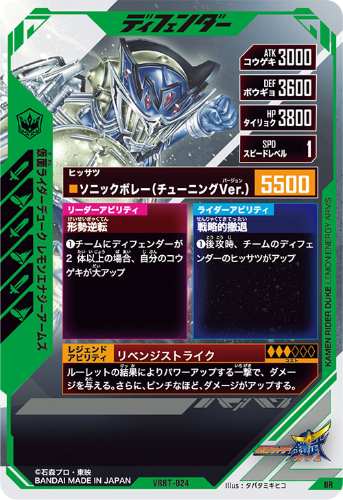 仮面ライダーデューク レモンエナジーアームズ ディフェンダー