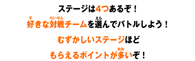 ステージは4つ！