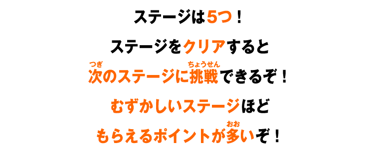 ステージは5つ！