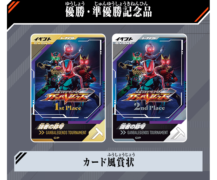 優勝・準優勝記念品