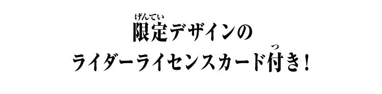 限定デザインのライダーライセンスカード付き！